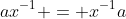 ax^{-1} = x^{-1}a