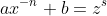ax^{-n}+b=z^s