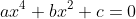 ax^4+bx^2+c=0