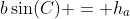 b\sin(C) = h_{a}