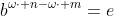 b^{\omega\cdot n-\omega\cdot m}=e