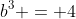 b^{3} = 4