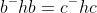 b^-hb=c^-hc