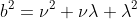 b^2=\nu^2+\nu\lambda+\lambda^2
