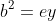 b^2=ey