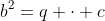 b^2=q \cdot c