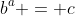 b^a = c