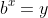 b^x=y
