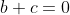 b+c=0