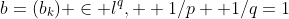 b=(b_k) \in l^q,  1/p +1/q=1