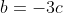 b=-3c