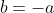 b=-a
