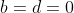 b=d=0