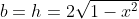 b=h=2\sqrt{1-x^2}