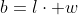 b=l\cdot w