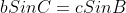 bSinC=cSinB