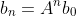 b_{n}=A^{n}b_{0}