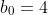 b_0=4
