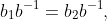 b_1b^{-1}=b_2b^{-1},