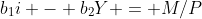 b_1i - b_2Y = M/P