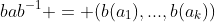 bab^{-1} = (b(a_1),...,b(a_k))