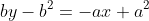 by-b^2=-ax+a^2