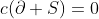 c(\partial S)=0