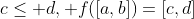 c\leq d, f([a,b])=[c,d]