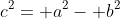 c^2= a^2- b^2