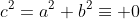 c^2=a^2+b^2\equiv 0