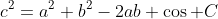 c^2=a^2+b^2-2ab \cos C