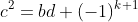 c^2=bd+(-1)^{k+1}