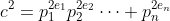 c^2=p_1^{2e_1}p_2^{2e_2}\cdots p_n^{2e_n}