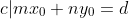 c|mx_0+ny_0=d