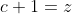 c+1=z