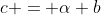 c = \alpha b