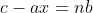 c-ax=nb