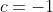 c=-1