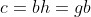 c=bh=gb