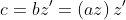 c=bz'=\left(az\right)z'