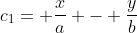 c_{1}= \frac{x}{a} - \frac{y}{b}