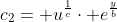 c_{2}= u^{\frac{1}{c}}\cdot e^{\frac{y}{b}}
