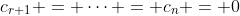 c_{r+1} = \dots = c_n = 0