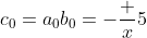 c_0=a_0b_0=-\frac x5