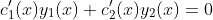 c_1'(x)y_1(x)+c_2'(x)y_2(x)=0