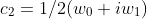 c_2=1/2(w_0+iw_1)
