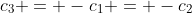c_3 = -c_1 = -c_2