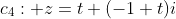 c_4: z=t+(-1+t)i