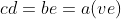 cd=be=a(ve)