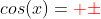 cos(x)={\color{red} \pm}~ \sqrt{(\frac{1-cos(x)}2)}